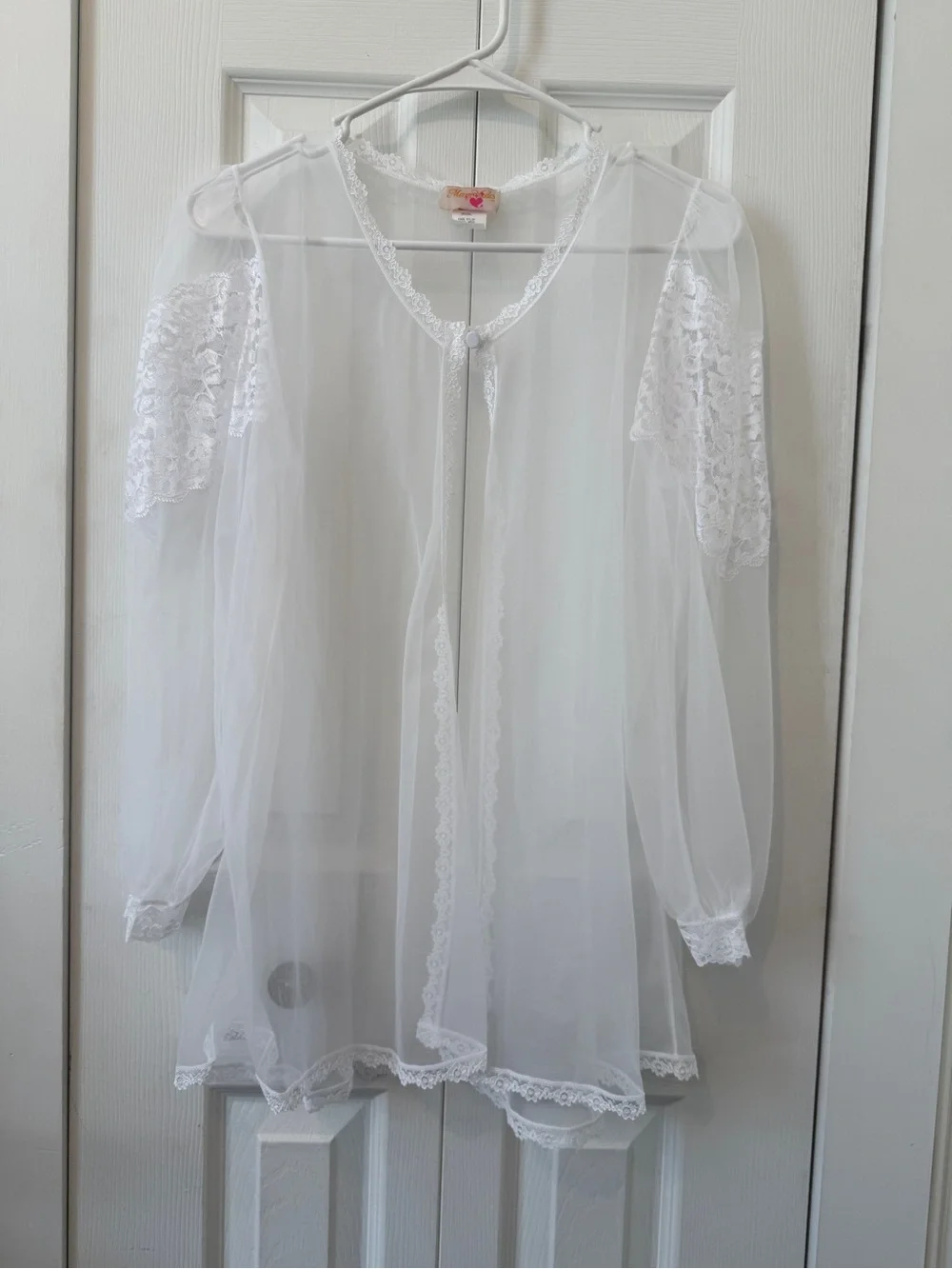 Vintage White Merry Modes Bridal 3-Piece Lingerie Set